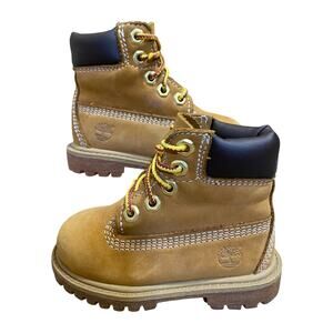 Timberland Toddler 6" Waterproof Boots Wheat Nubuck Size 5M Classic Work Boot